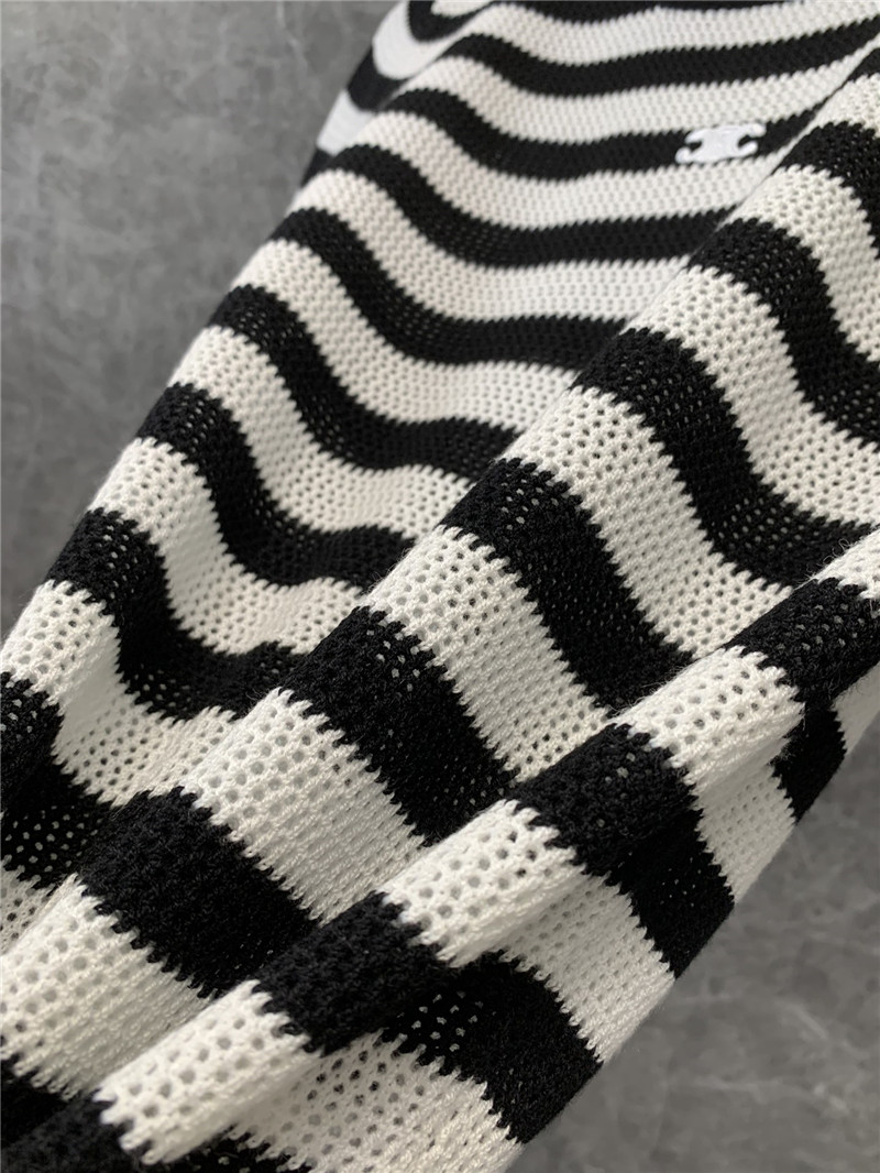 Ce1i*e striped knitted short-sleeved top replicas clothes