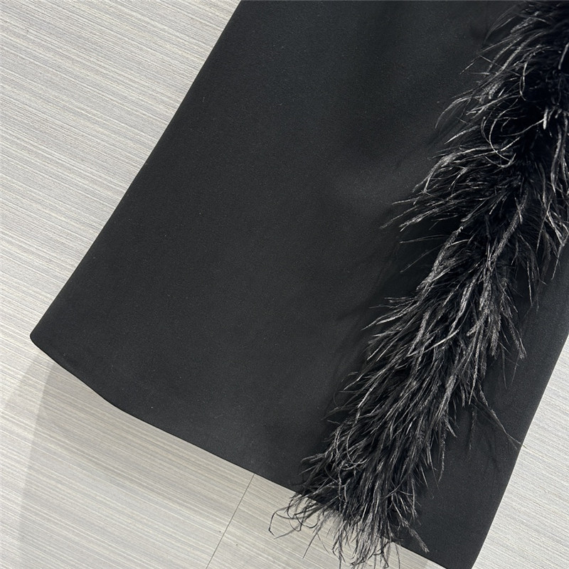 Pra*a feather slit skirt replica d&g clothing