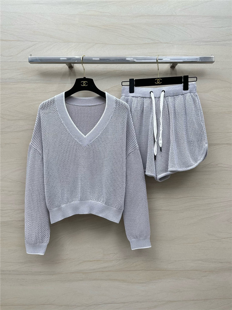 BC hollow V-neck long-sleeved top replica clothes