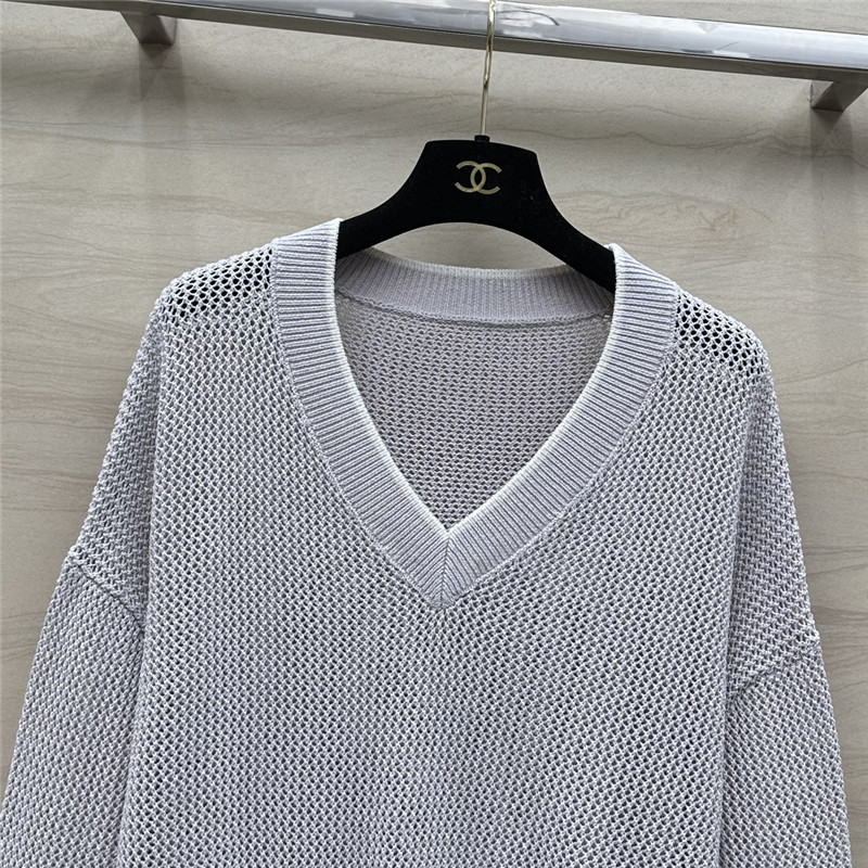 BC hollow V-neck long-sleeved top replica clothes