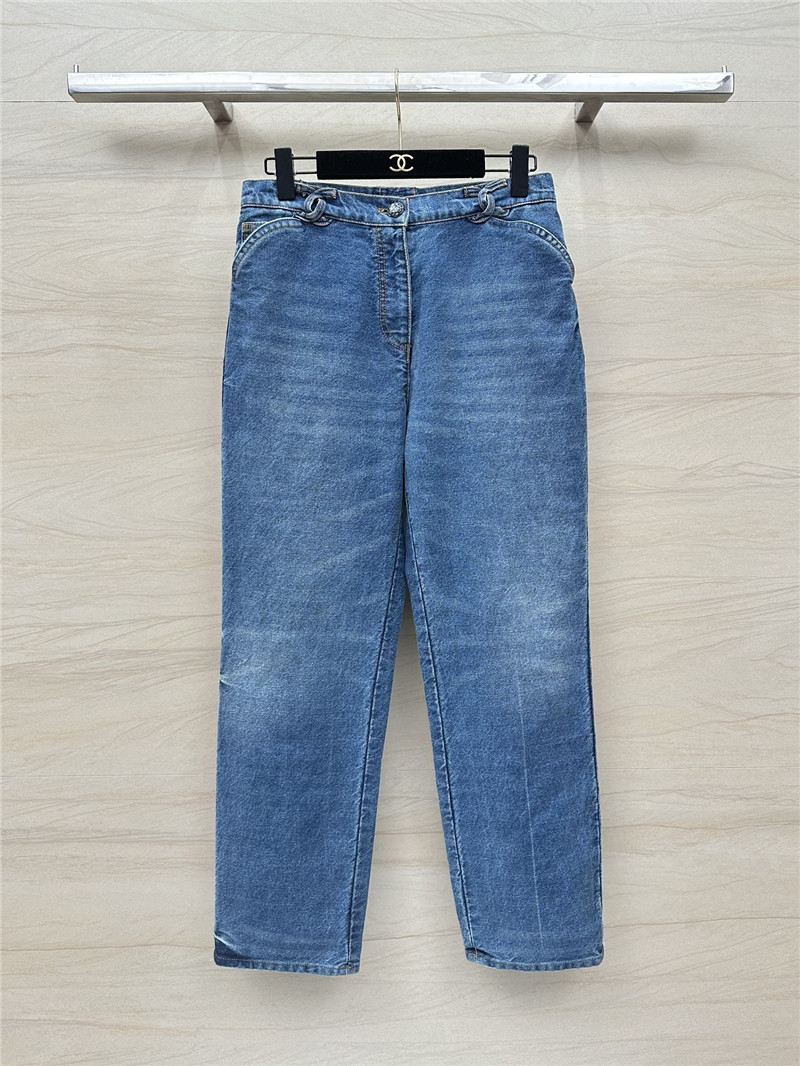 Ch**el denim straight pants replica clothing sites