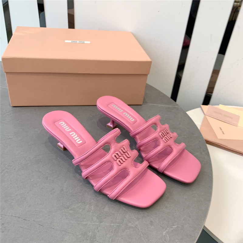 M1um1u hollow octopus low heel sandals replica shoes