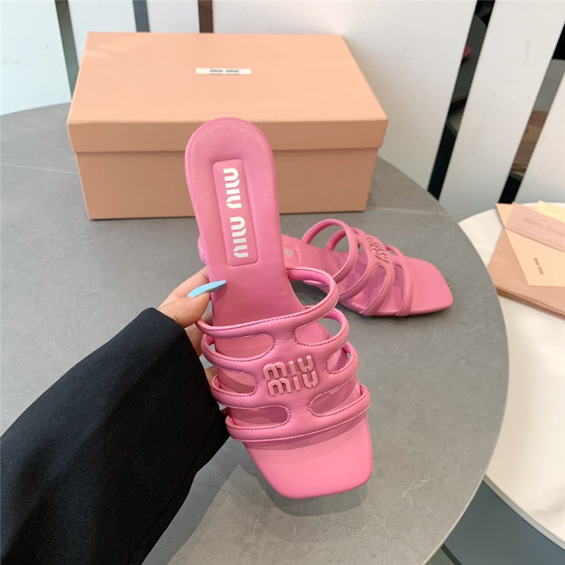 M1um1u hollow octopus low heel sandals replica shoes