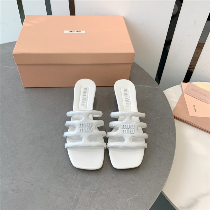 M1um1u hollow octopus low heel sandals replica shoes
