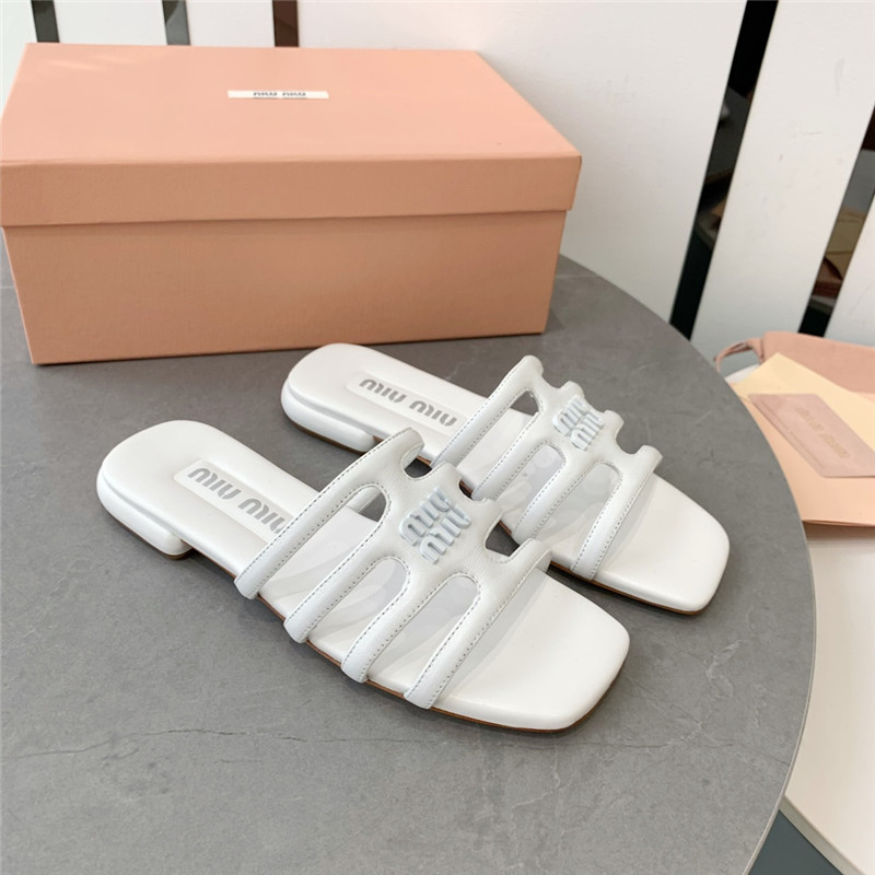 M1um1u hollow octopus low heel sandals replica shoes