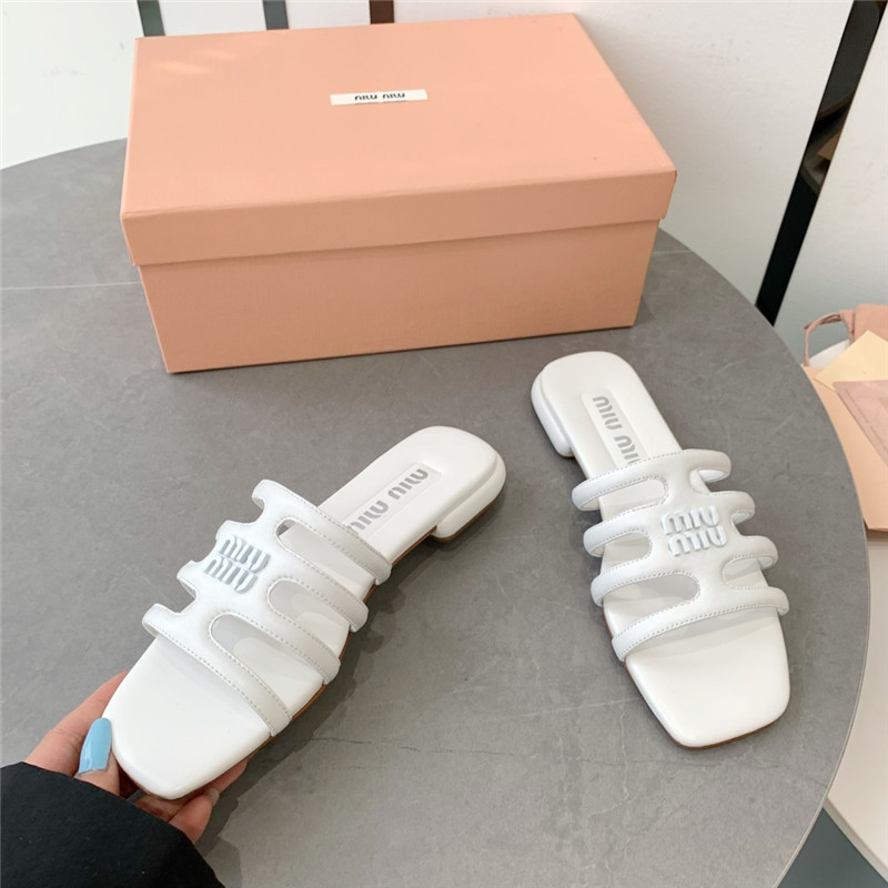 M1um1u hollow octopus low heel sandals replica shoes