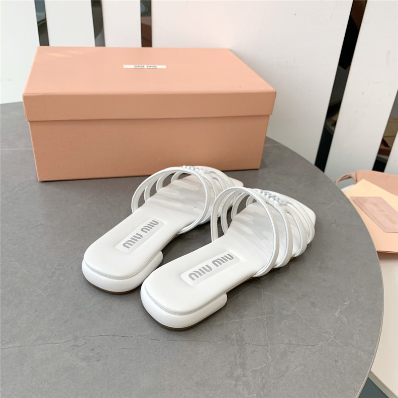 M1um1u hollow octopus low heel sandals replica shoes