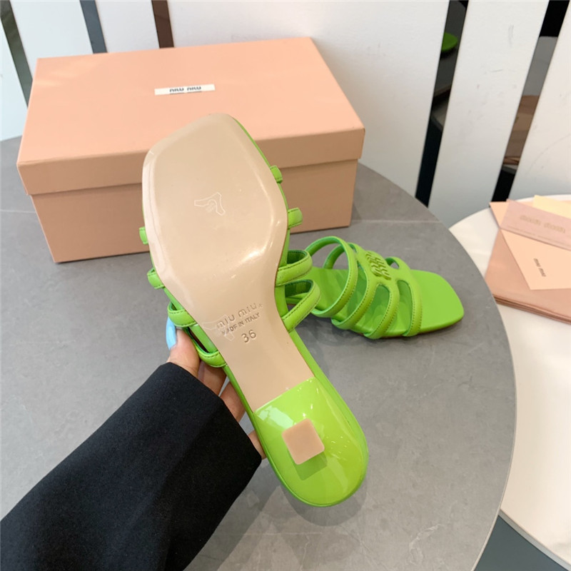M1um1u hollow octopus low heel sandals replica shoes