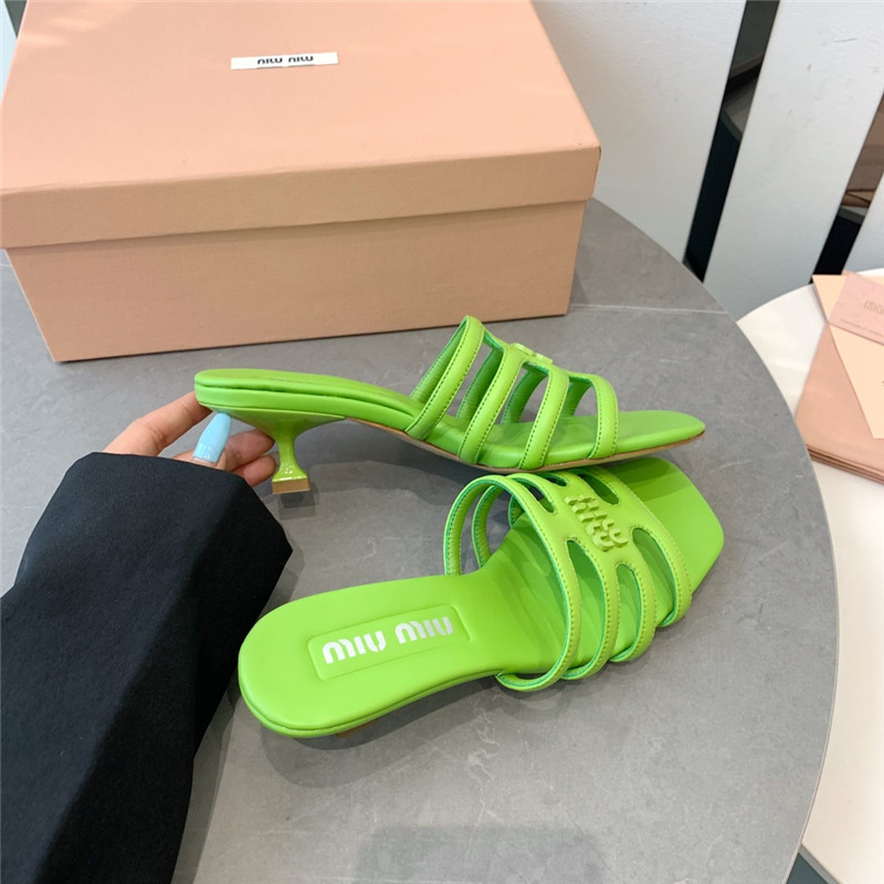 M1um1u hollow octopus low heel sandals replica shoes