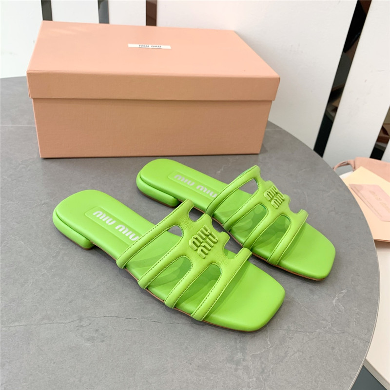 M1um1u hollow octopus low heel sandals replica shoes