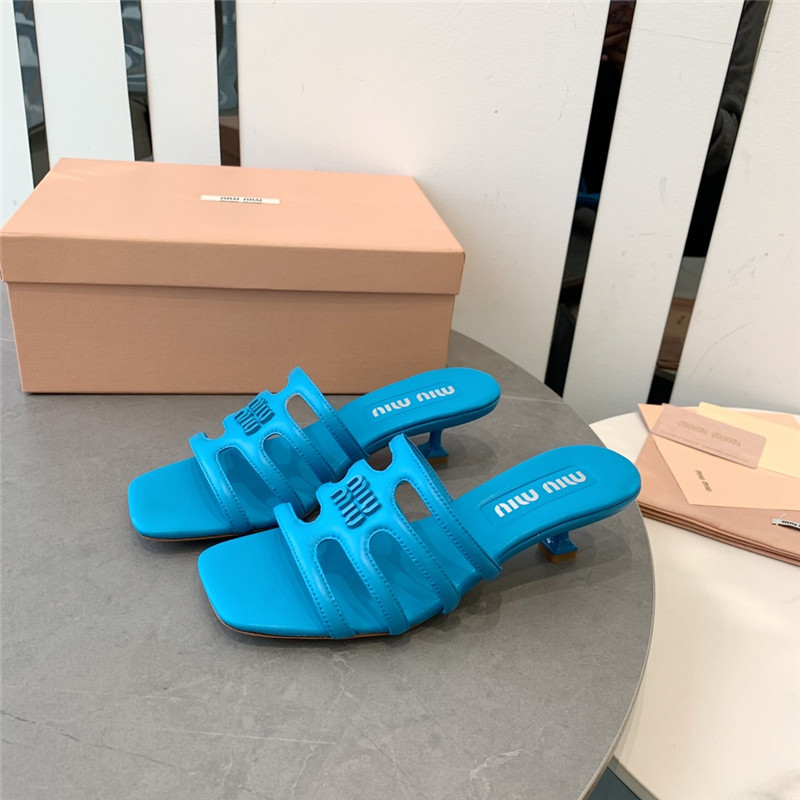 M1um1u hollow octopus low heel sandals replica shoes