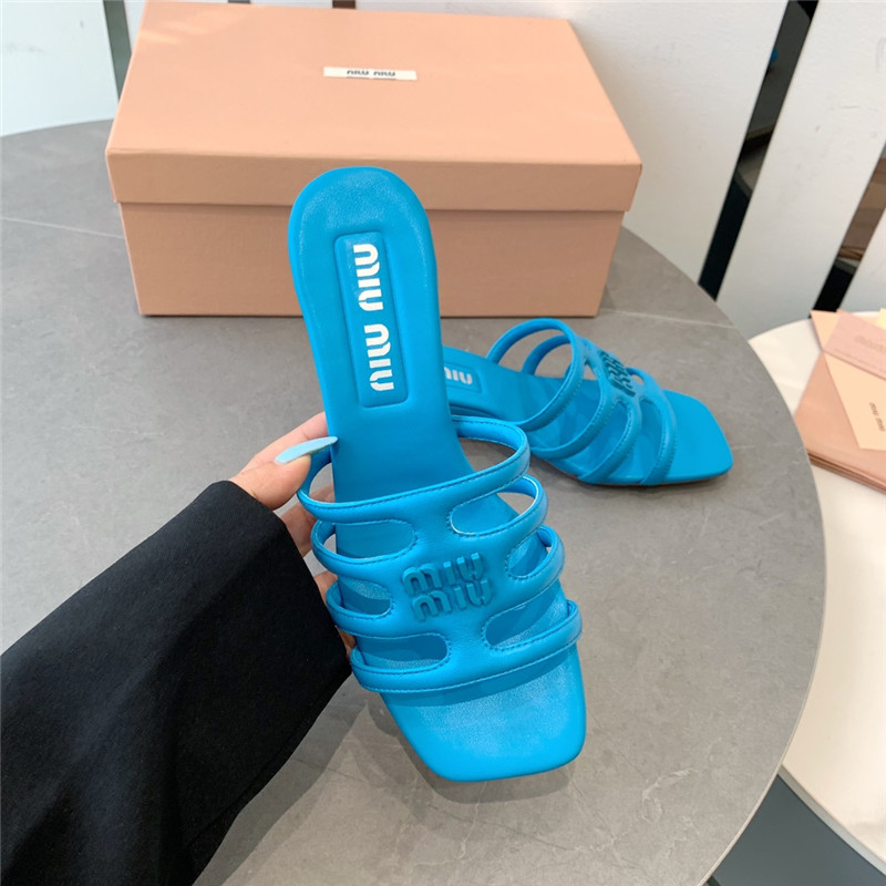 M1um1u hollow octopus low heel sandals replica shoes