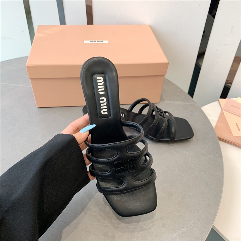M1um1u hollow octopus low heel sandals replica shoes