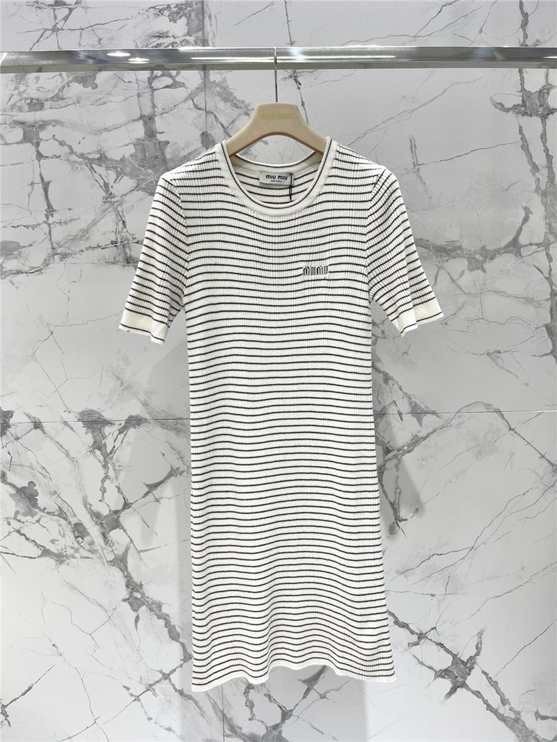 M1um1u knitted short-sleeved dress replica clothes