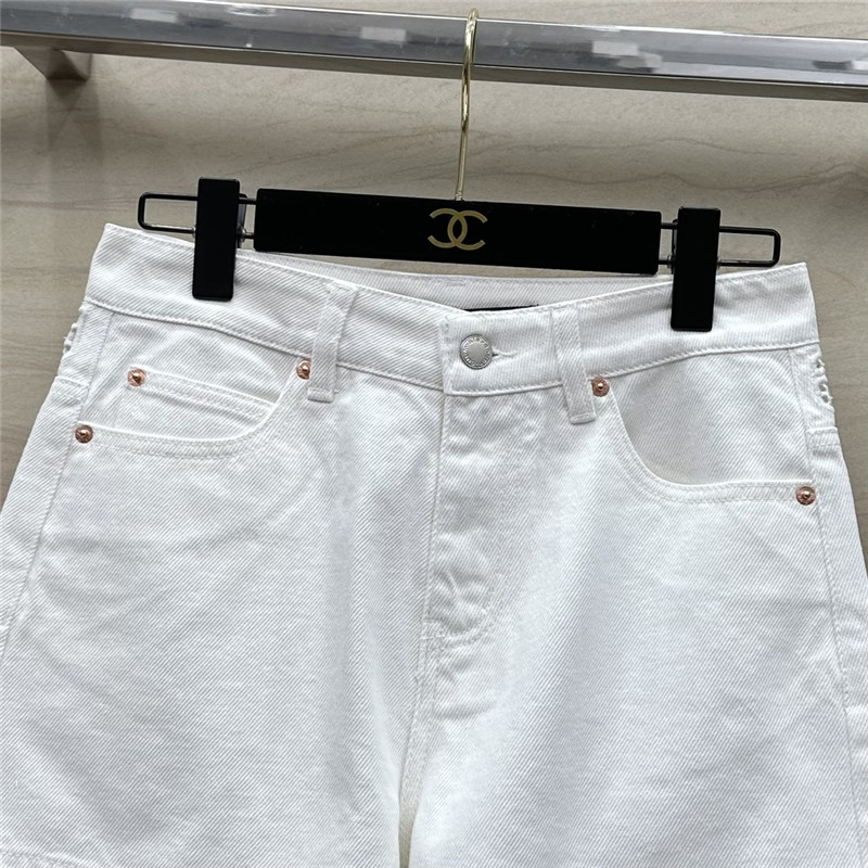 A1exa*der wang hollow embroidered denim shorts replica clothes