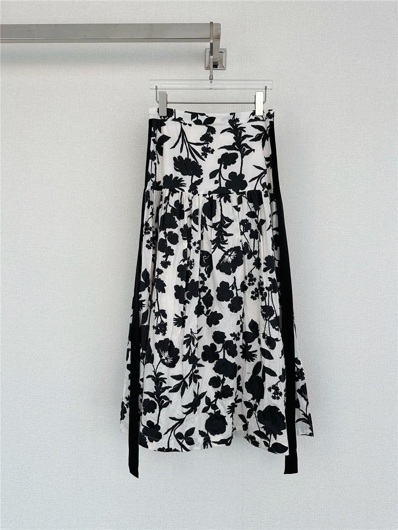 Vanitoo ribbon printed skirt replicas clothes