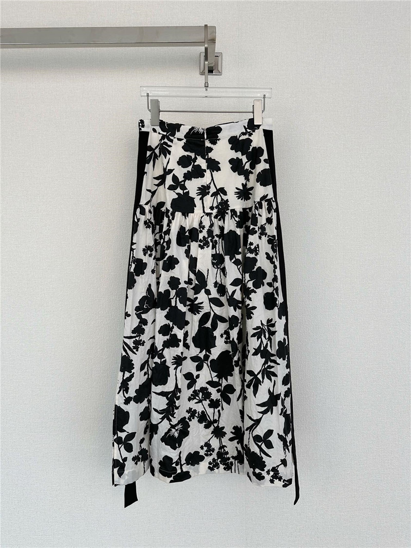 Vanitoo ribbon printed skirt replicas clothes