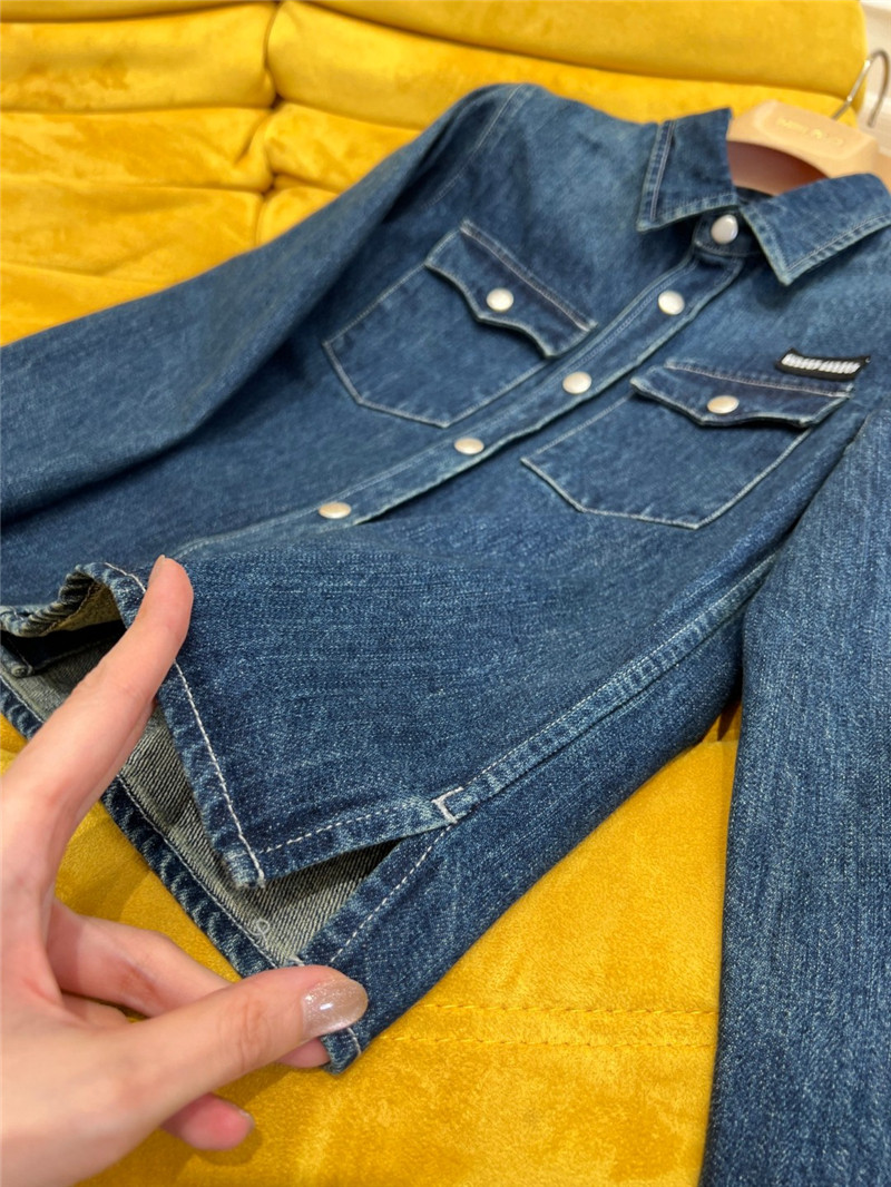 M1um1u denim shirt jacket replica d&g clothing