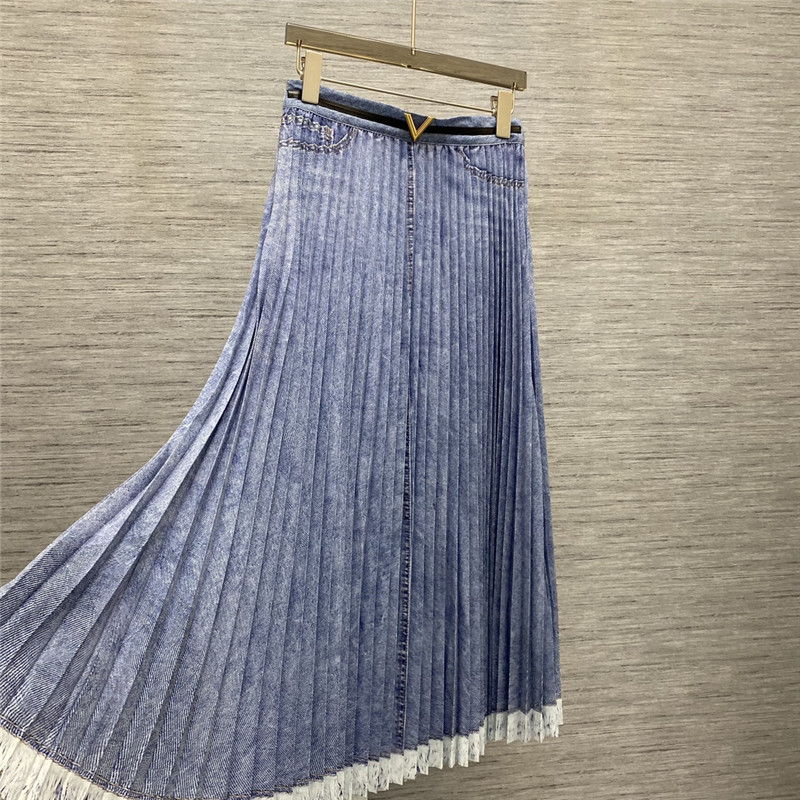 Va1e*ntin0 acetate pleated skirt replica designer clothing websites