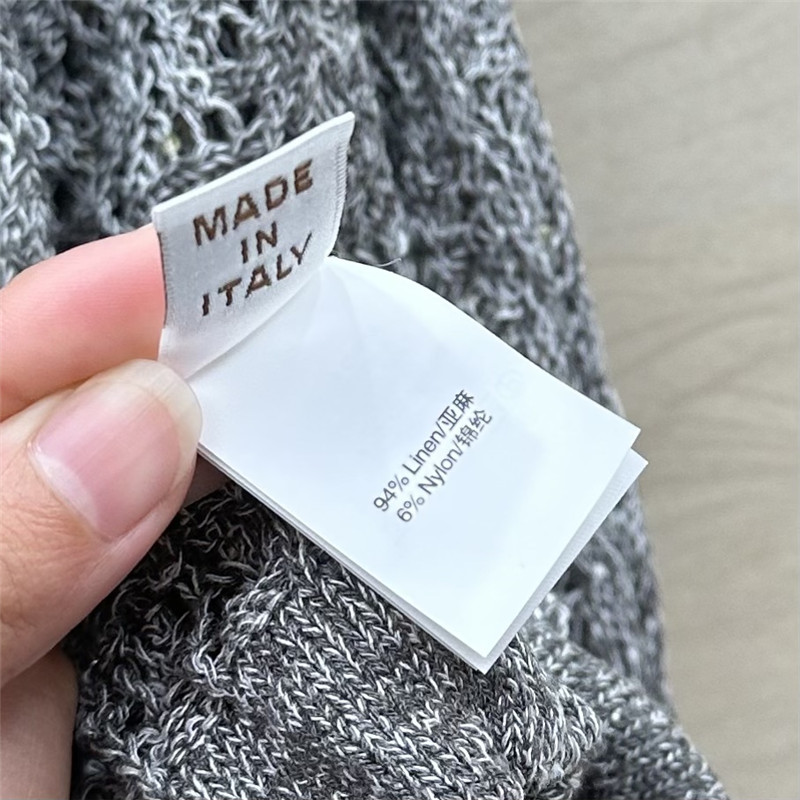 BC Hand Crochet Knit Sweater Grey