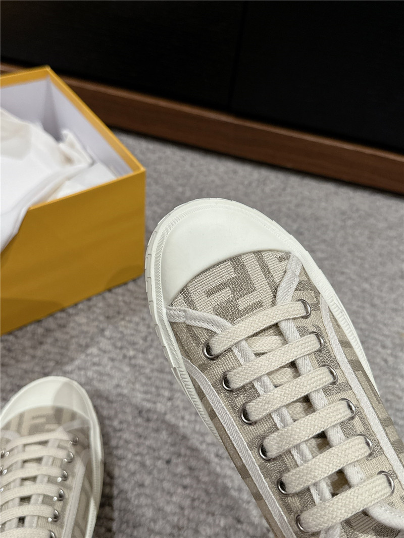 F**di ff women’s lace-up canvas sneakers