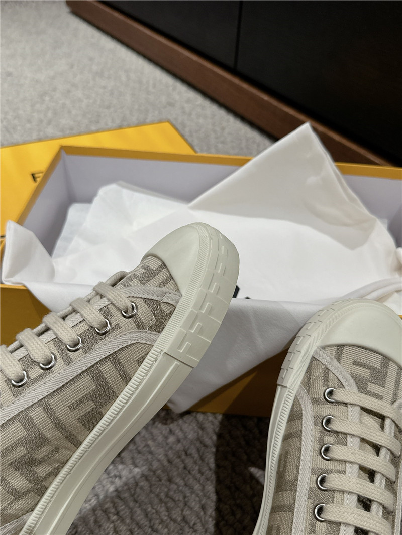 F**di ff women’s lace-up canvas sneakers