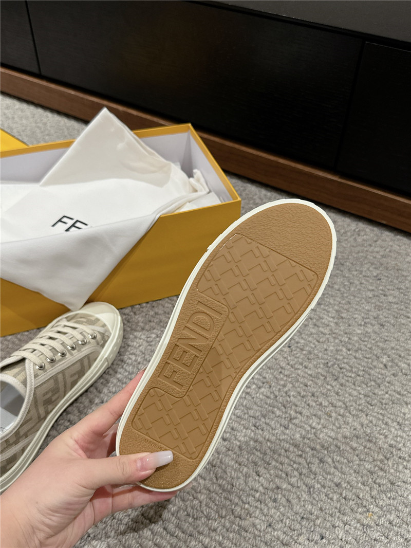 F**di ff women’s lace-up canvas sneakers