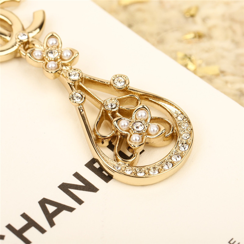 Ch**el small flower double c earrings