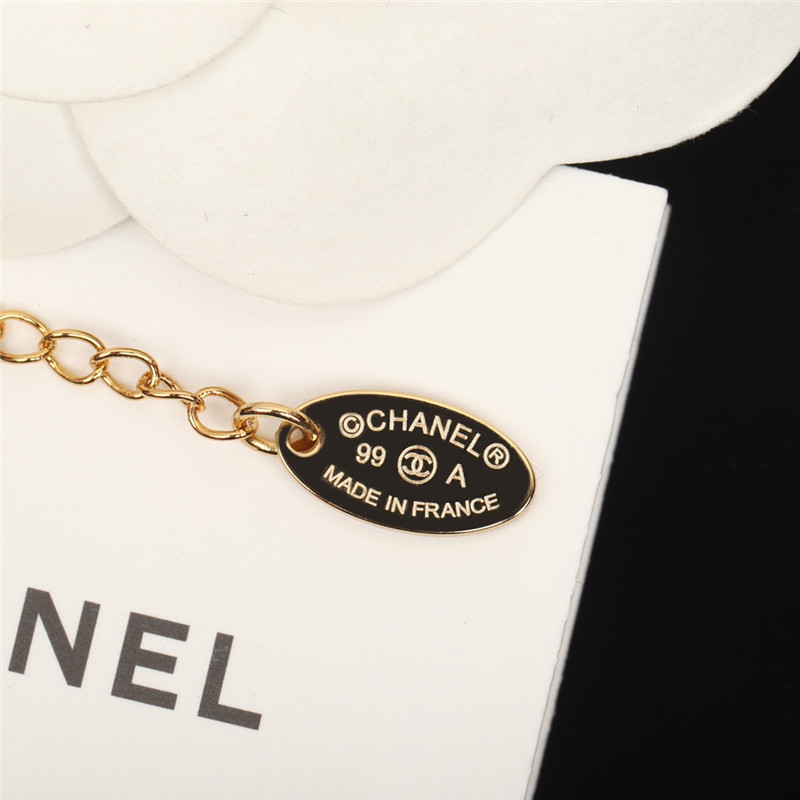 Ch**el gold c snake bone chain bracelet