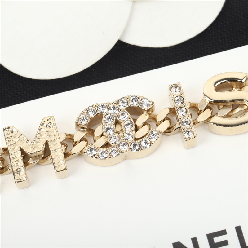 Ch**el pearl letter choker necklace