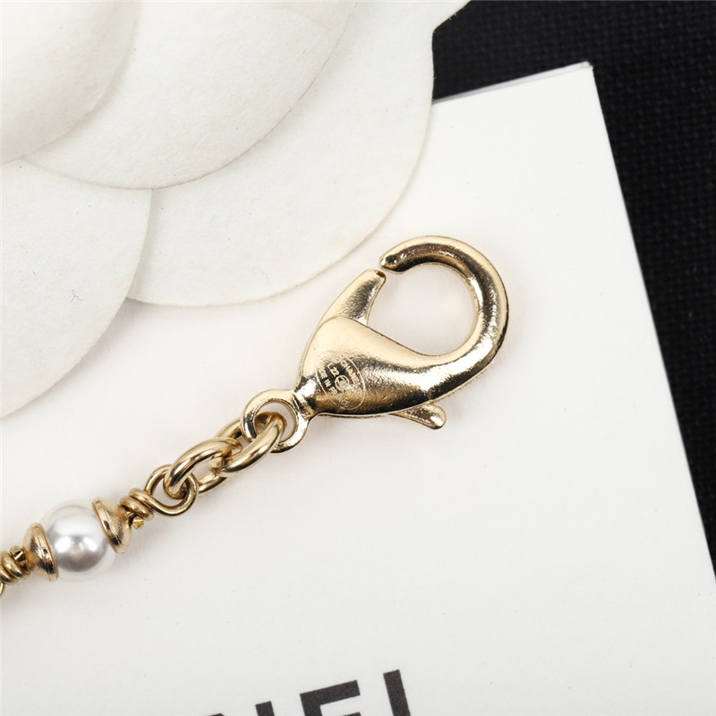 Ch**el pearl letter choker necklace