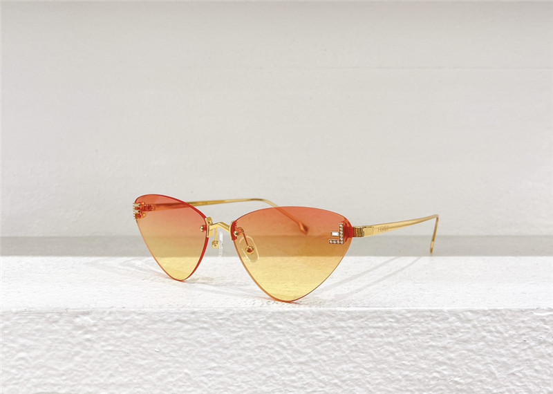 F**di rimless cat eye sunglasses