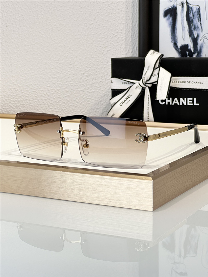 Ch**el new rimless mid-century style sunglasses