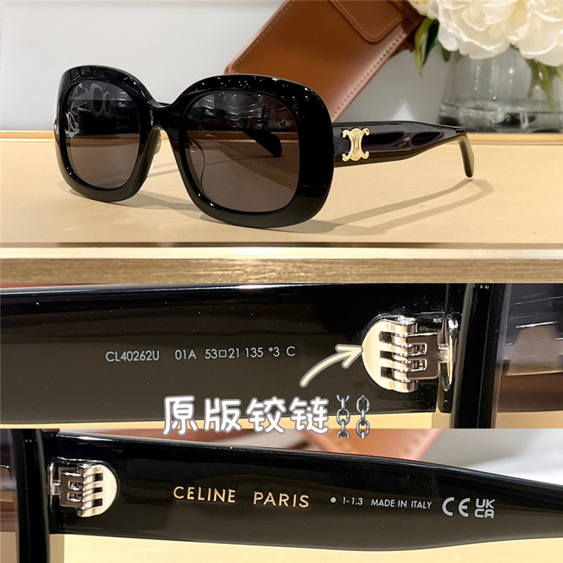 Ce1i*e triomphe square acetate sunglasses