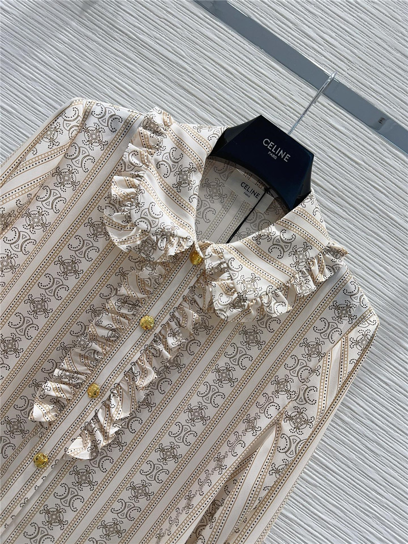 Ce1i*e ruffled shirt replica d&g clothing