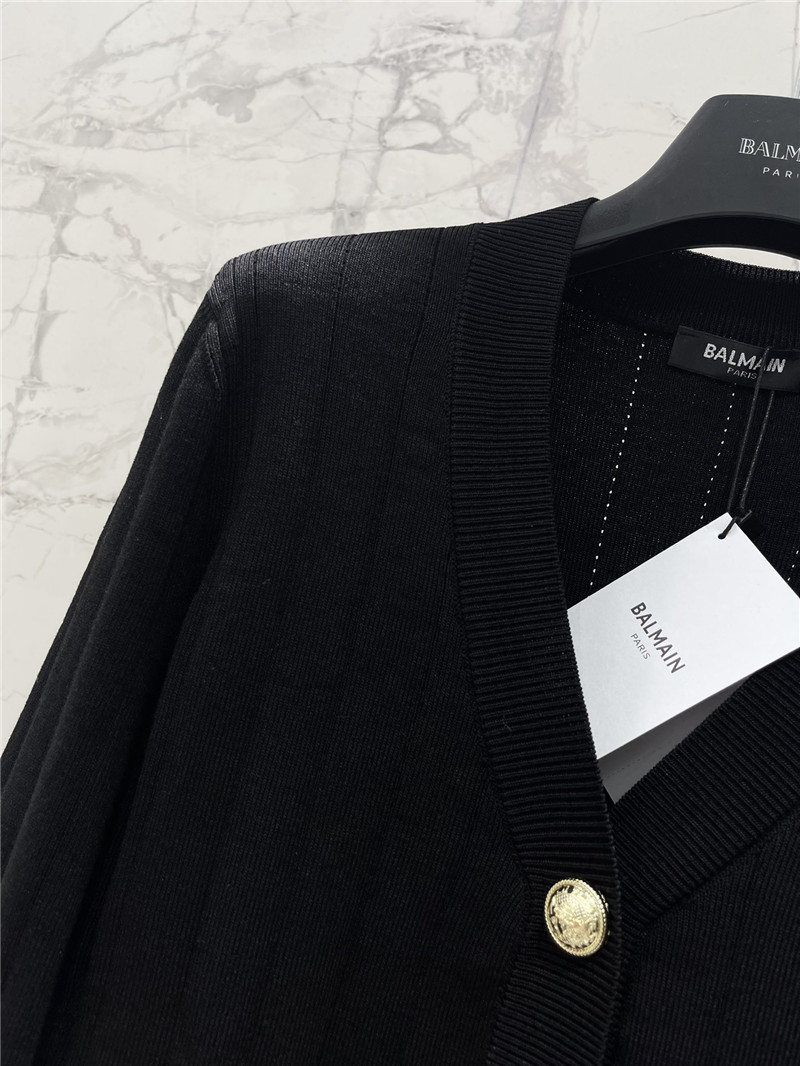 Balmain metal buckle V-neck long-sleeved replicas clothes