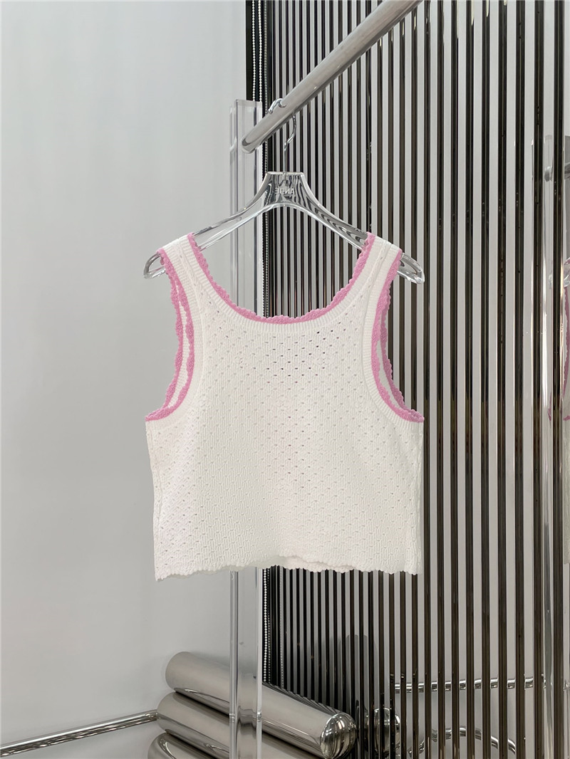 Ch**el hollow knitted camisole replica clothes