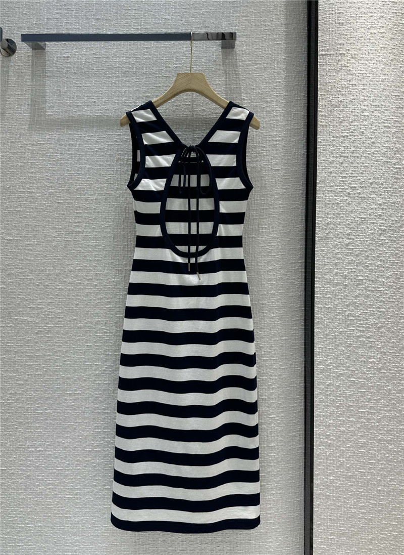 Moncler striped backless long skirt replica clothing
