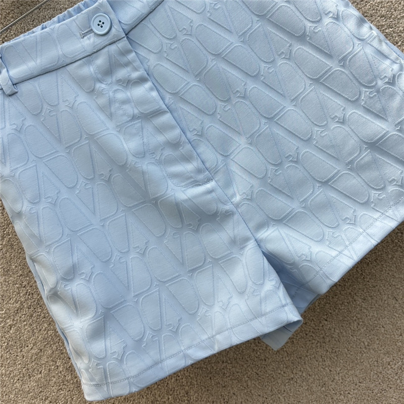 Va1e*ntin0 embroidered letter a line shorts replica clothing sites