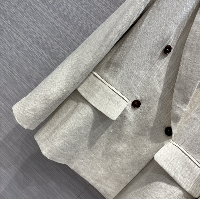 BC cotton and linen double breasted suit replica clothes