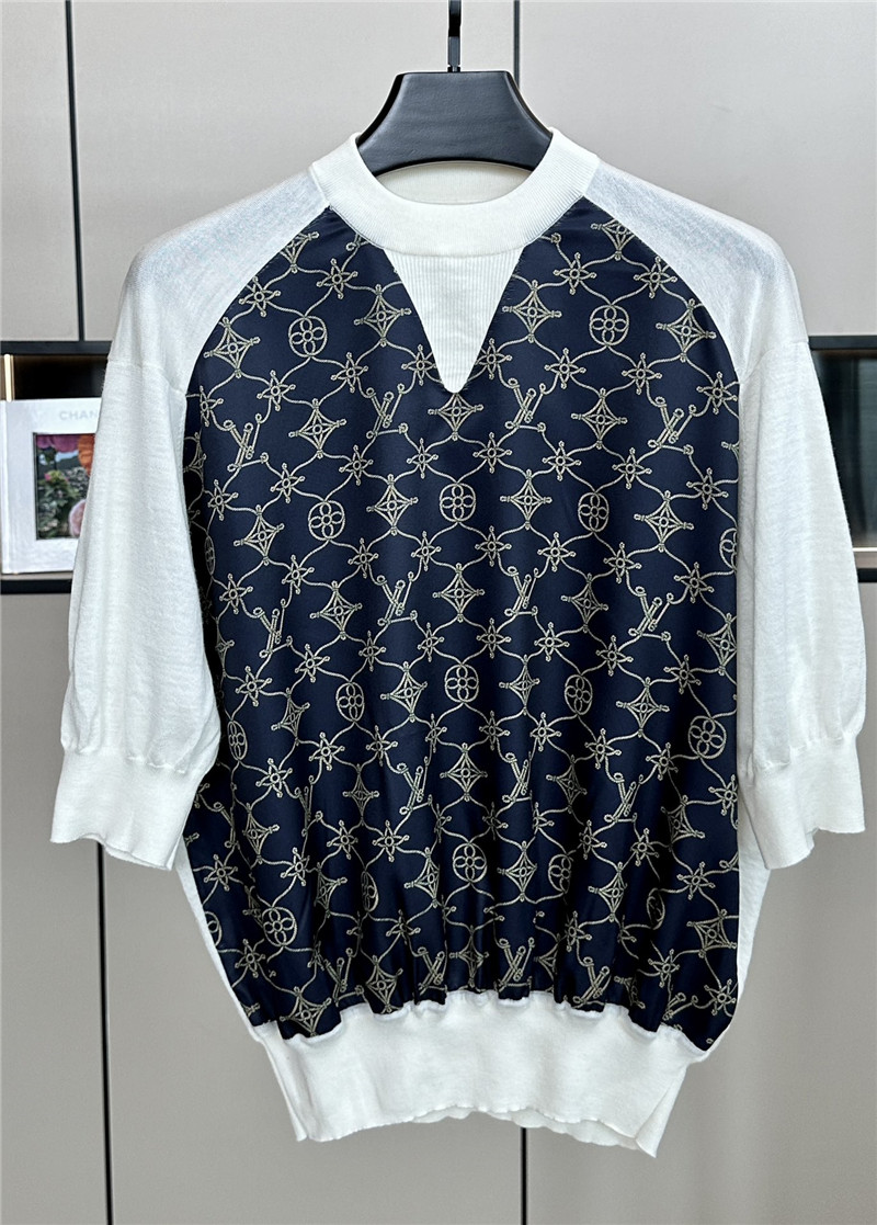 l0vis Vvtt0n lv color block knitted top replicas clothes