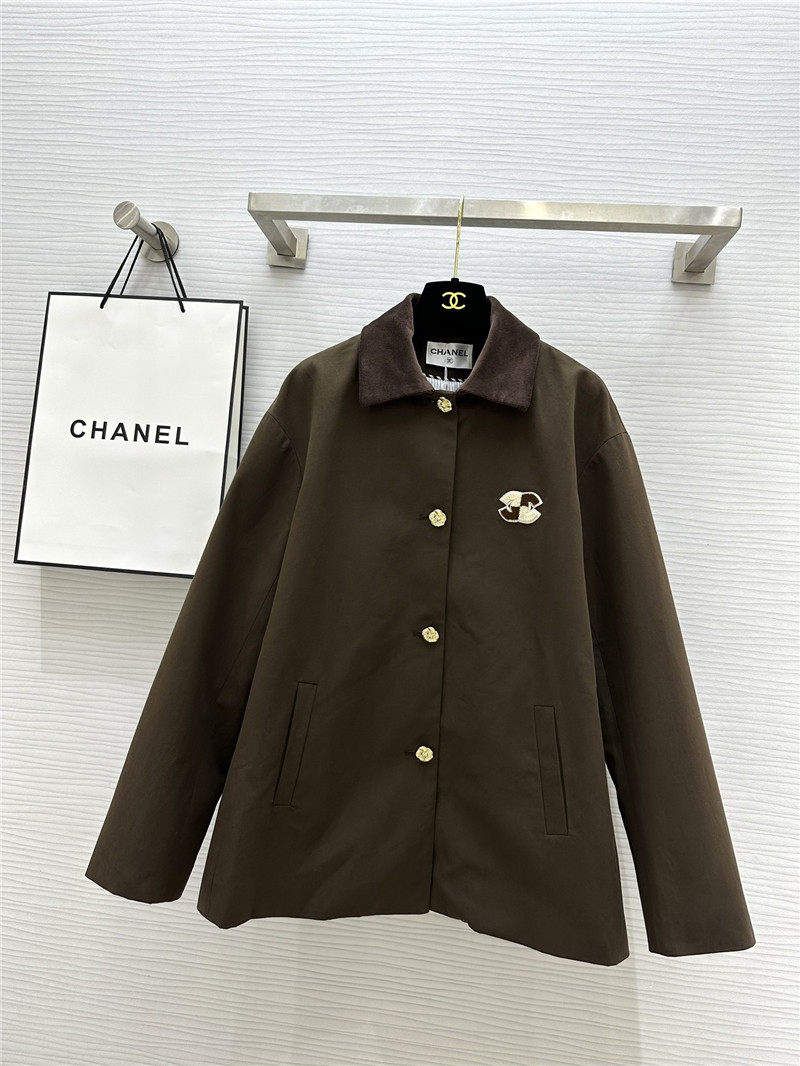 Ch**el chocolate coat replica d&g clothing