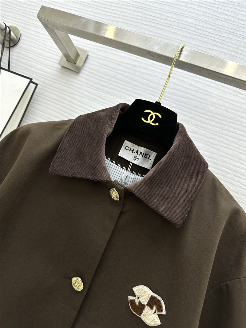 Ch**el chocolate coat replica d&g clothing