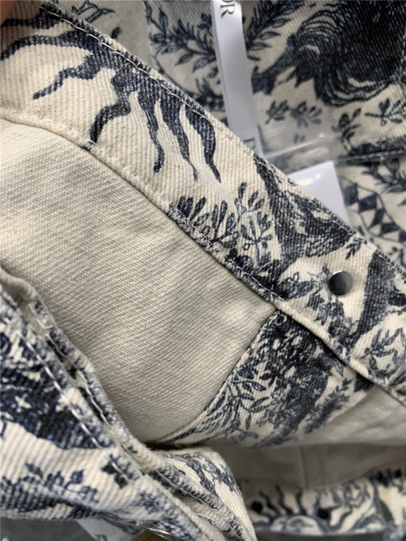 D10r sunflower goddess print denim jacket replica clothing