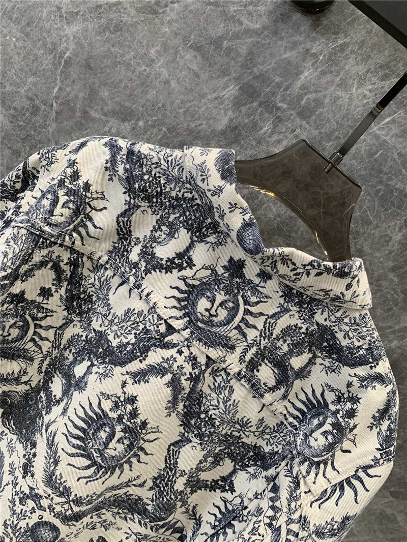 D10r sunflower goddess print denim jacket replica clothing