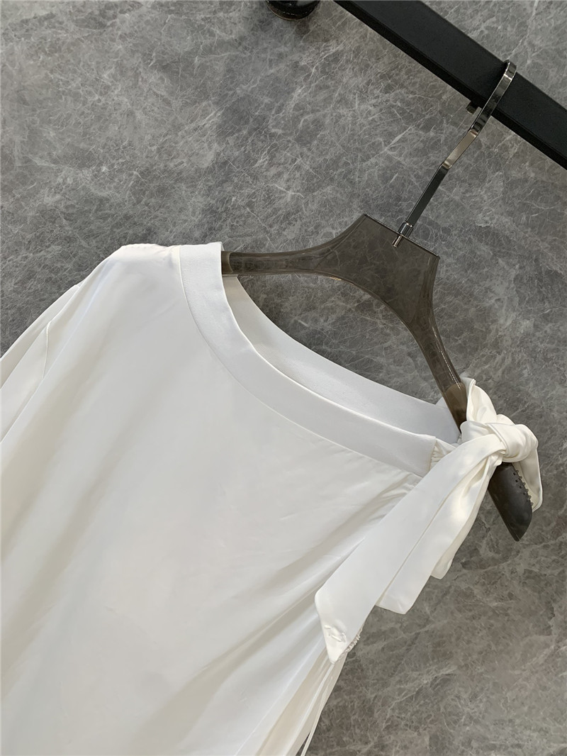 Ch**el round neck single sleeve top replica designer clothes