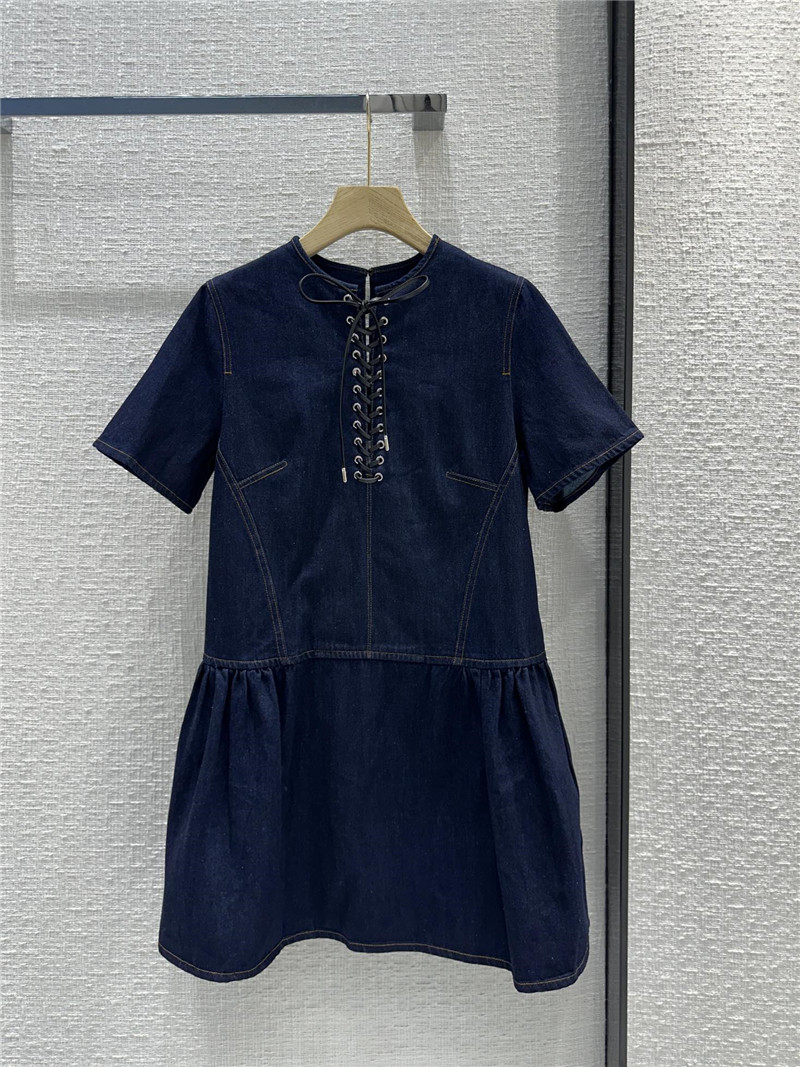 a1exa*der Mcqv*en denim mini dress replica designer clothes