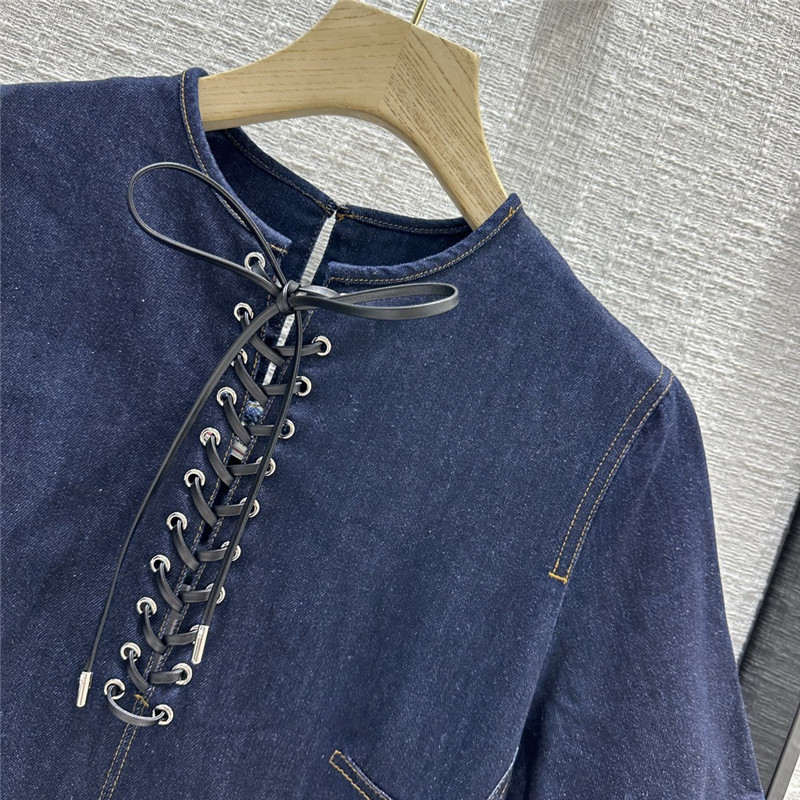 a1exa*der Mcqv*en denim mini dress replica designer clothes
