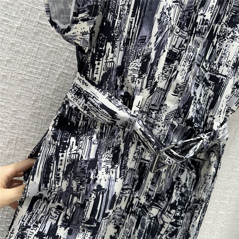 D10r mid length lining cap sleeve dress replica clothing