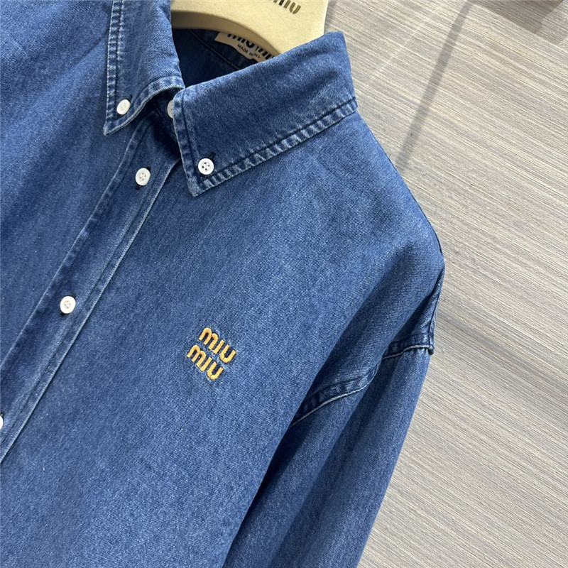 M1um1u denim short shirt replica designer clothes
